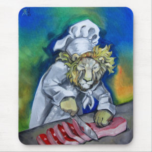 Lion Chef Mouse Pad