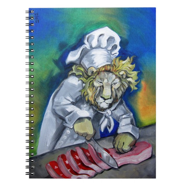 Lion Chef Spiral Notebook (Front)