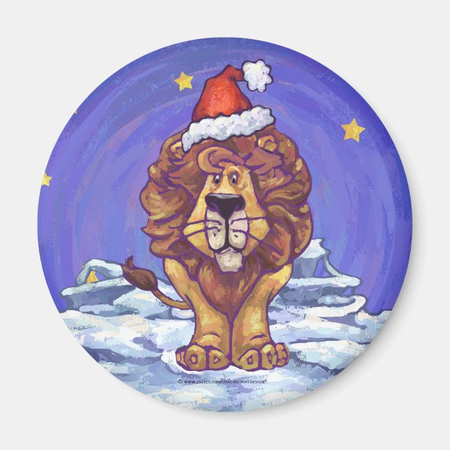 Lion Christmas Magnet (Front)