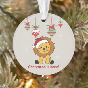 Lion Christmas Snow Winter Animals Lions Ornament