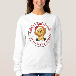 Lion Christmas Snow Winter Animals Lions Sweatshirt