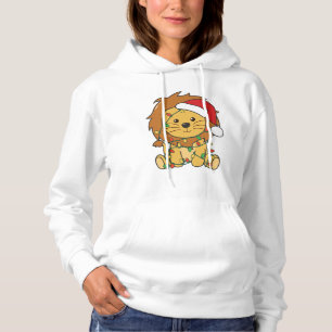 Lion Christmas Winter Animals Holiday Lions Hoodie
