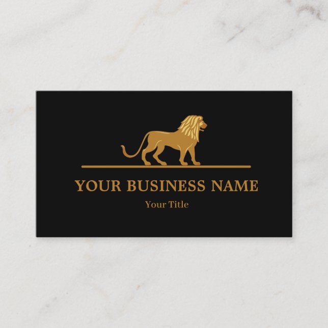 Lion Classic Logo Business Card (Front)