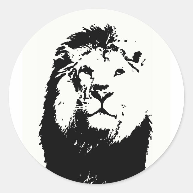Lion Classic Round Sticker (Front)
