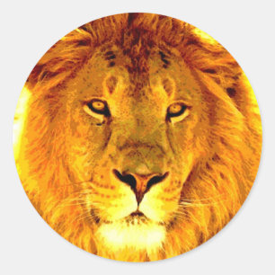 Lion Classic Round Sticker