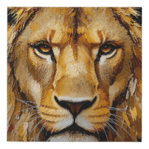 Lion Close-Up Wall Art Canvas Print 