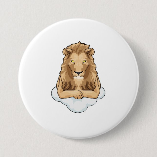 Lion Clouds 7.5 Cm Round Badge (Front)