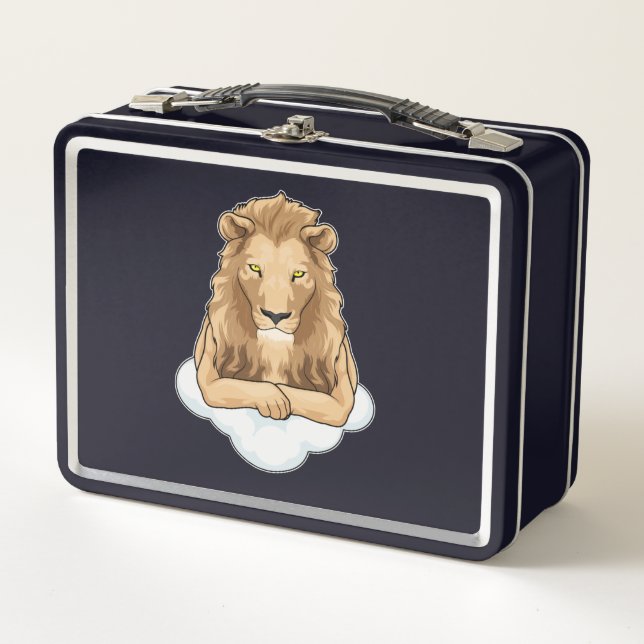 Lion Clouds Metal Lunch Box (Front)
