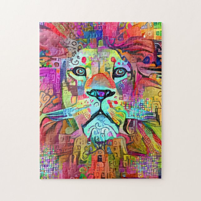 LION COLORFUL JIGSAW PUZZLE (Vertical)