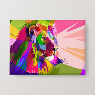 Lion Colourful Prismatic Pop Art Design