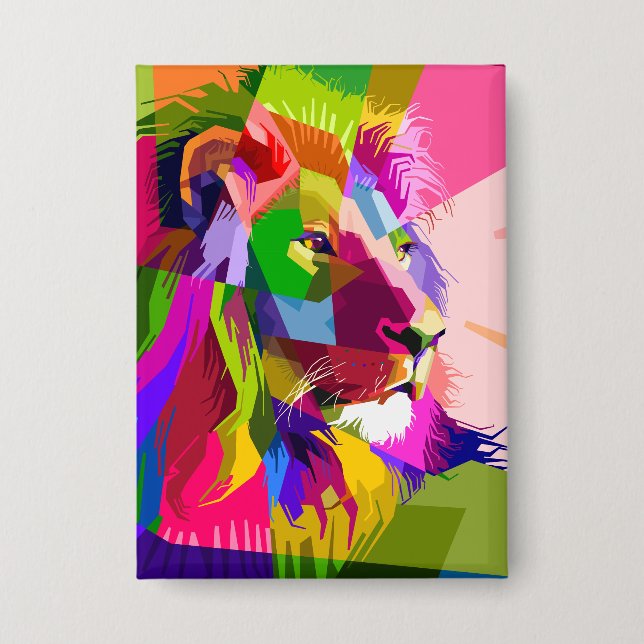 Lion Colourful Prismatic Pop Art Design (Front)