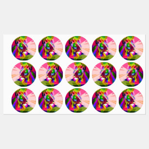 Lion Colourful Prismatic Pop Art Design