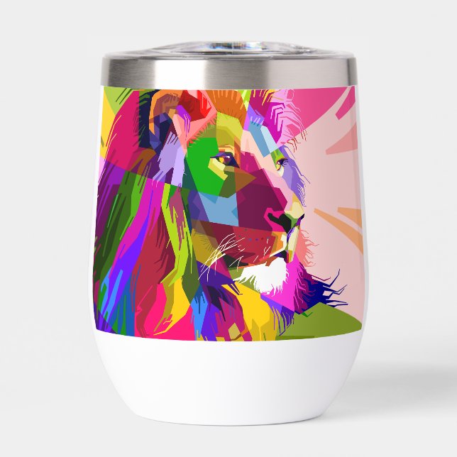 Lion Colourful Prismatic Pop Art Design (Front)