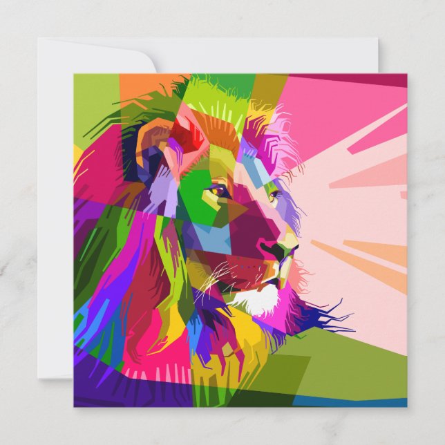 Lion Colourful Prismatic Pop Art Design-62501 (Front)