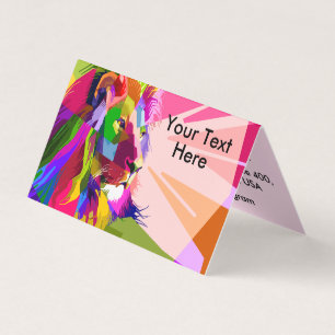 Lion Colourful Prismatic Pop Art Design Business Card