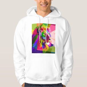 Lion Colourful Prismatic Pop Art Design Hoodie
