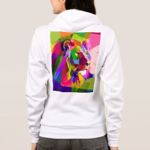 Lion Colourful Prismatic Pop Art Design Hoodie