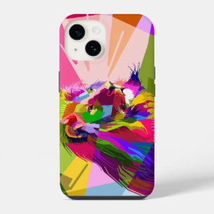 Lion Colourful Prismatic Pop Art Design iPhone 14 Case