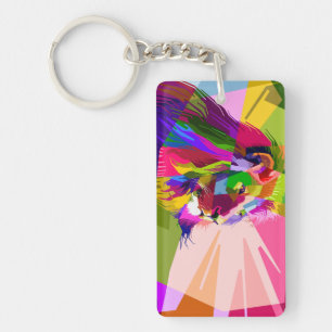 Lion Colourful Prismatic Pop Art Design Key Ring