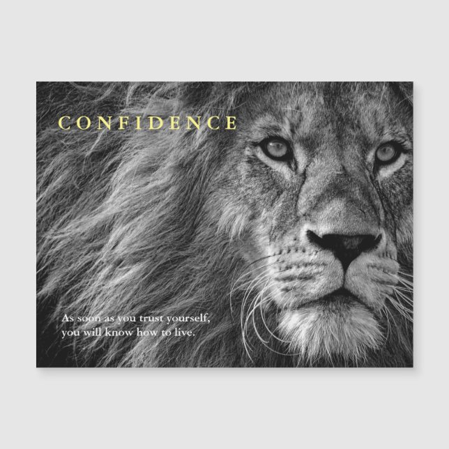 Lion Confidence Quote Inspirational (Front)