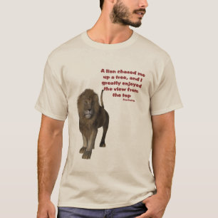 Lion Confucius Inspirational Quote T-Shirt