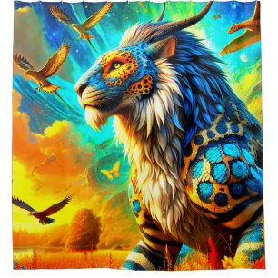 Lion Creature Shower Curtain