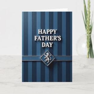 Lion Crest Fathers Day Design Card