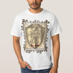 Lion Crest Stripes Shield  T-Shirt