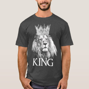 Lion Crown King Royalty Wildlife Big Cat Lover Shi T-Shirt