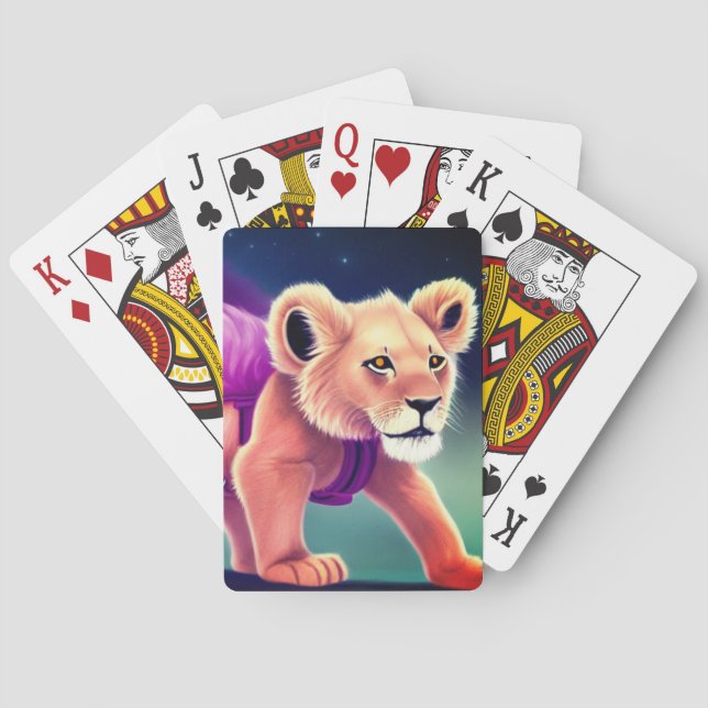 Lion Cub Art Playing Cards (Back)
