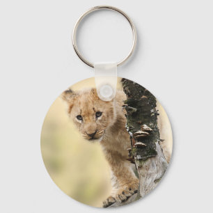Lion Cub Cute Photo Key Ring