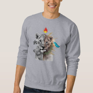 Lion Cub Duality Art Basic Sweatshirt 