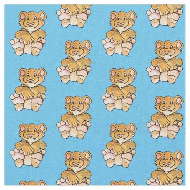 Lion Cub fabric (Close Up)