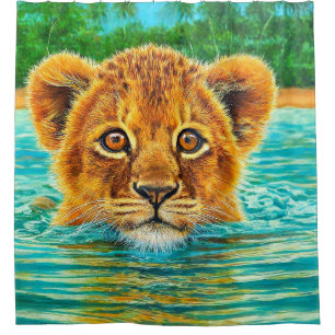 Lion Cub Shower Curtain