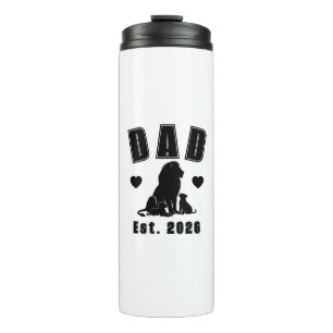 Lion Cub Silhouette New Dad Est Year Thermal Tumbler