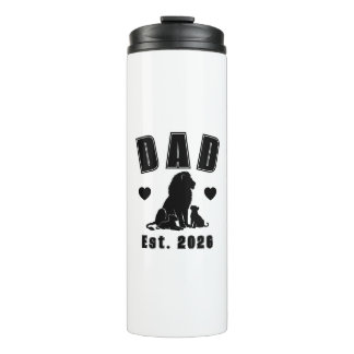 Lion Cub Silhouette New Dad Est Year Thermal Tumbler