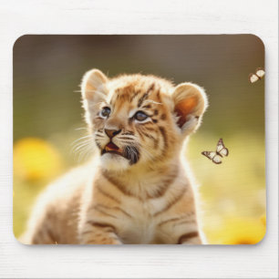 Lion Cub Wild Animal Tranquil Peaceful Mouse Pad