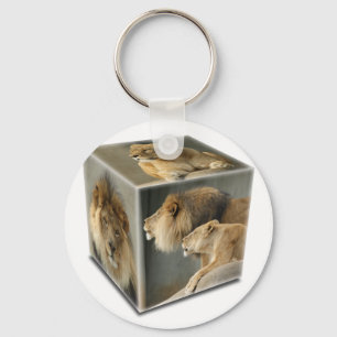 LION CUBE - A Male, A FEMALE, & A COUPLE Key Ring