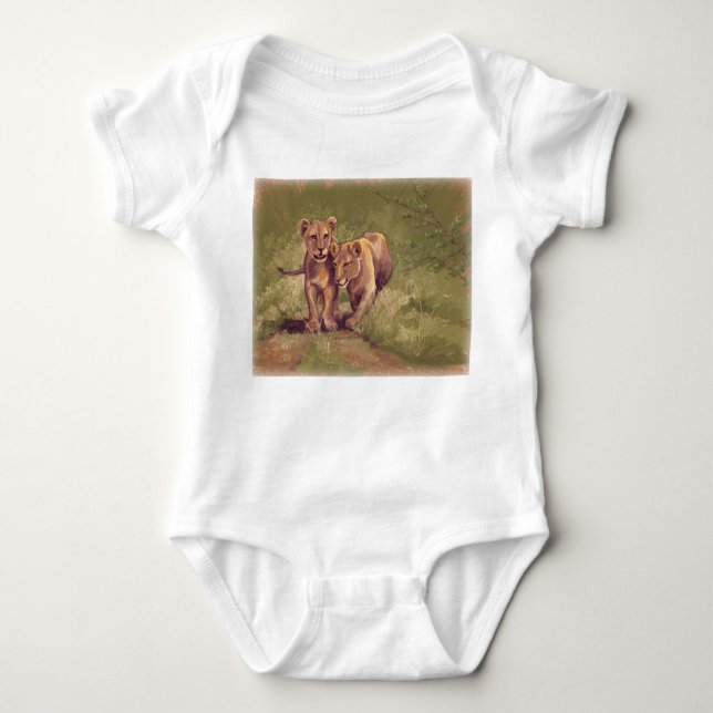 Lion Cubs Baby Bodysuit (Front)