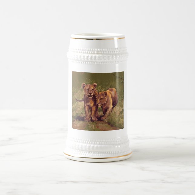 Lion Cubs Beer Stein (Center)