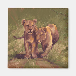 Lion Cubs Magnet