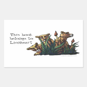 Lion Cubs Personal Bookplate Stickers