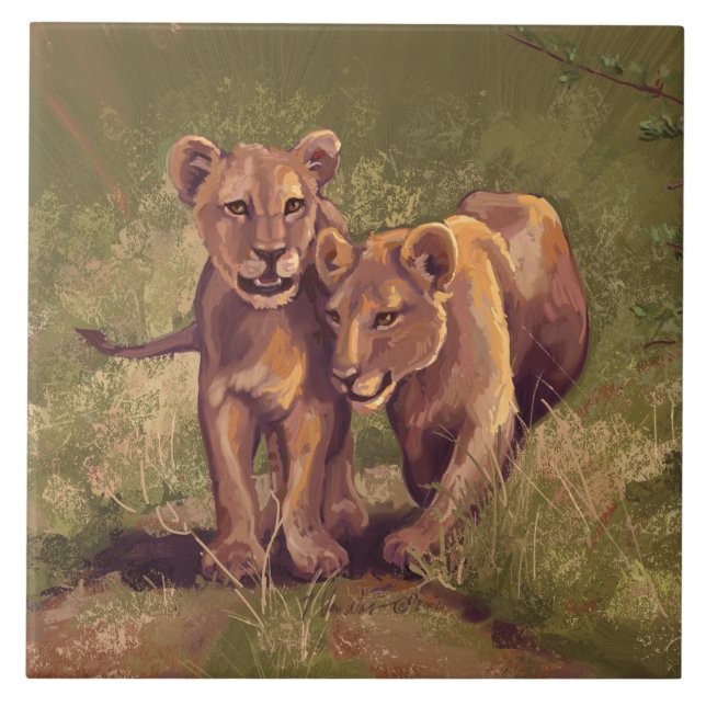 Lion Cubs Tile (Front)