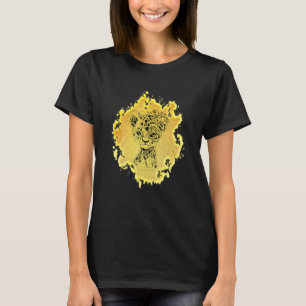 Lion Cup Africa Big Cat Motif Mane Colourful Lions T-Shirt