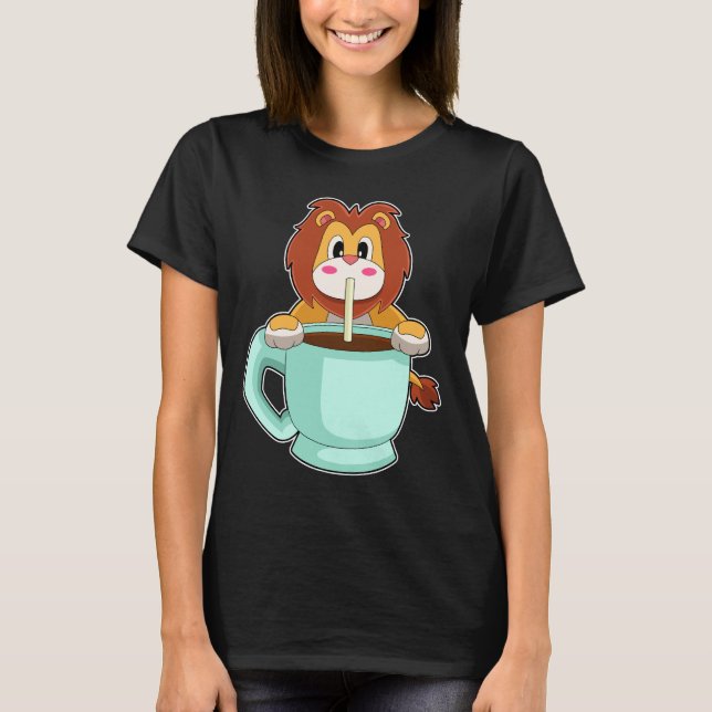 Lion Cup Coffee T-Shirt (Front)
