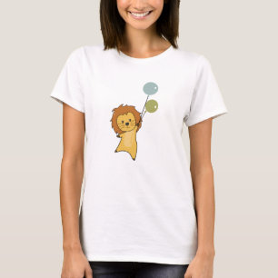 Lion Cute Animals Big Cat Balloons For Kids T-Shirt