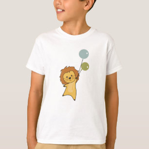 Lion Cute Animals Big Cat Balloons For Kids T-Shirt
