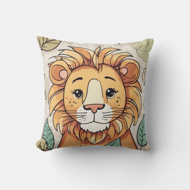 Lion cute artwork cushion (Front)