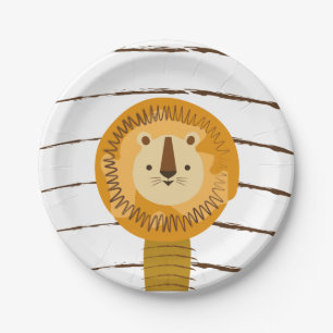 Lion Cute Cartoon Kids Baby Paper Plate