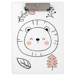 Lion Cute Lion Hand Drawn Clipboard